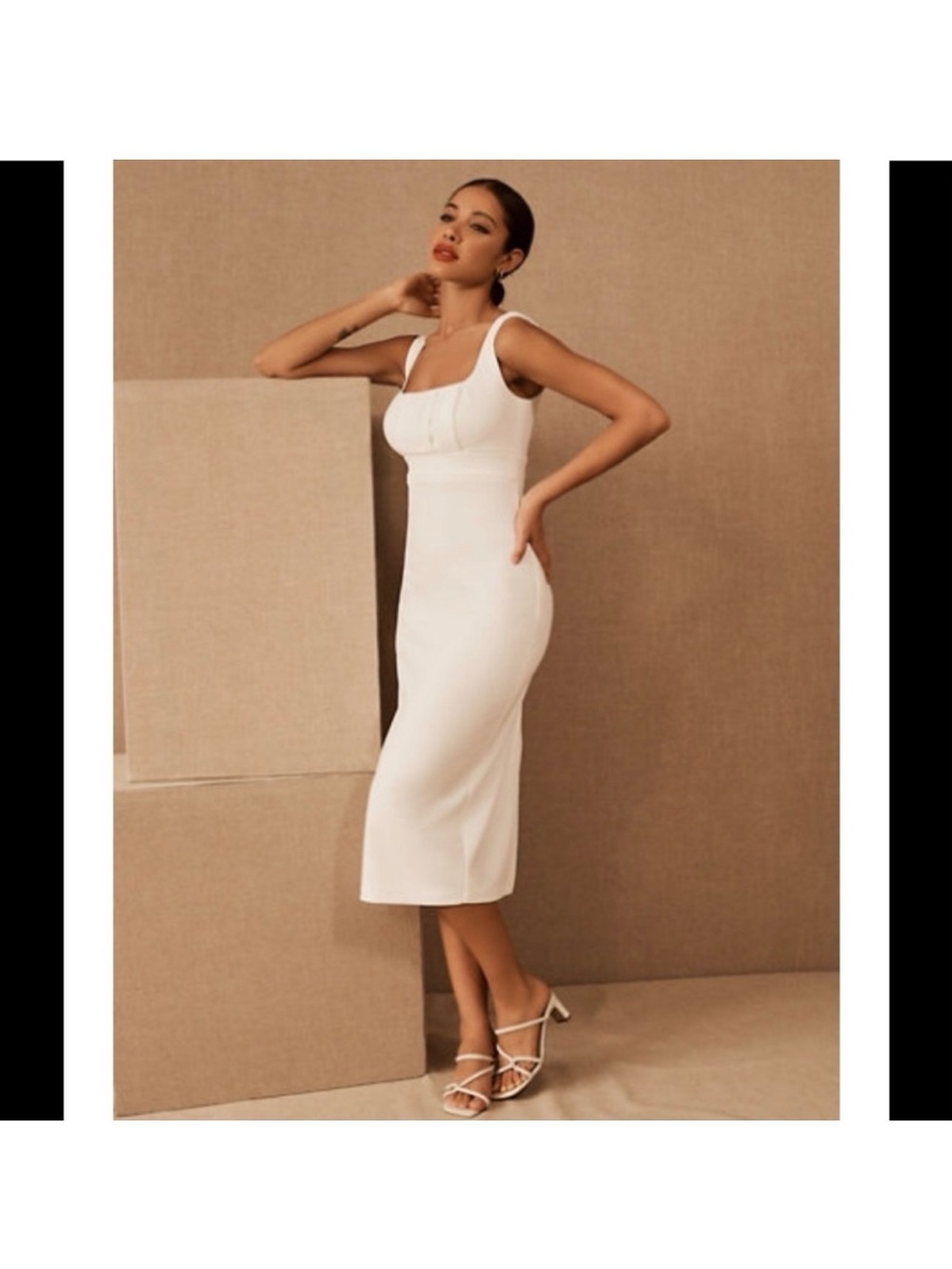 NWT BHLDN Leilani Dress Ivory square neck